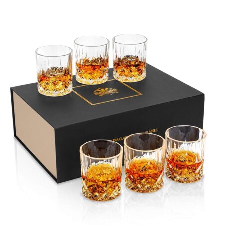 offerta a tempo: kanars 6 pezzi bicchieri da whisky, bicchiere da cocktail cristallo per scotch — 31% da 65,99 € a 45,59 €