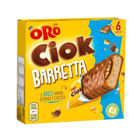 offerta a tempo: oro ciok barretta, biscotto fragrante coperto di cioccolato al latte e ripieno di — 32% da 2,69 € a 1,82 €