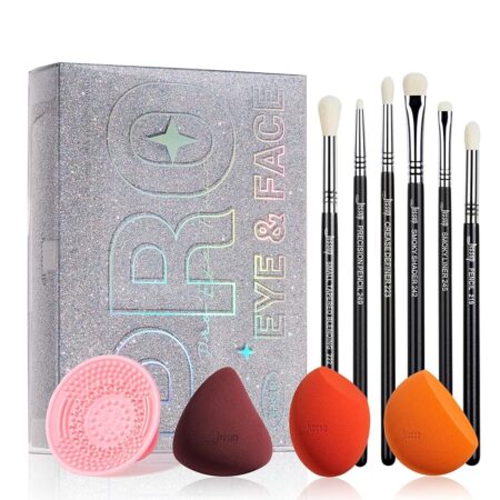 offerta a tempo: jessup pennelli set 3 spugne trucco, set 6 pennelli ombretto — 15% da 44,14 € a 37,52 €