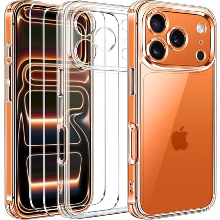 offerta a tempo: ivoler cover chiaro per iphone 17 pro con 2 pezzi pellicola vetro temperato — 33% da 11,95 € a 7,96 €