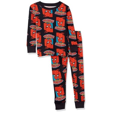 offerta a tempo: amazon essentials marvel pigiama aderente, 2 pezzi bambini e ragazzi — 37% da 24,80 € a 15,70 €