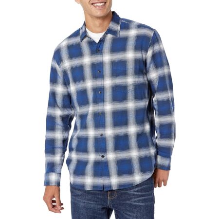 offerta a tempo: amazon essentials camicia in flanella a maniche lunghe (disponibile in taglie extra forti) — 10% da 19,63 € a 17,67 €
