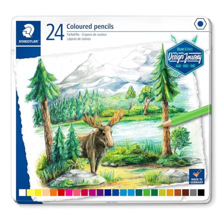 offerta a tempo: staedtler journey 146c matite in scatola di metallo, 24 colori assortiti — 39% da 19,04 € a 11,56 €