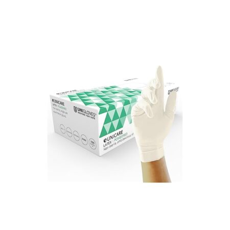 offerta a tempo: unigloves unicare guanti monouso in lattice guanti da esame multiuso — 18% da 10,49 € a 8,63 €
