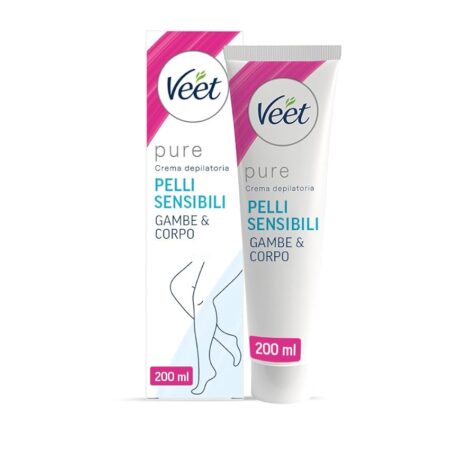 offerta a tempo: veet crema depilatoria per pelli sensibili per gambe, braccia, ascelle e zona bikini 200ml — 31% da 3,99 € a 2,77 €