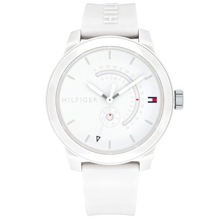 offerta a tempo: tommy hilfiger orologio analogico al quarzo da uomo quadrante bianco — 52% da 139,00 € a 66,40 €