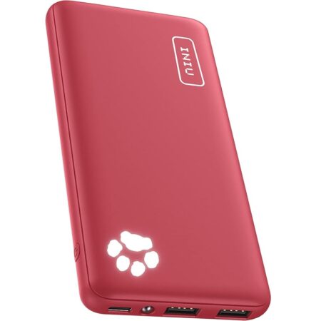 offerta a tempo: power bank, iniu ultra sottile & leggero powerbank 10000mah doppia uscita 3a ad alta velocità — 75% da 27,92 € a 6,99 €