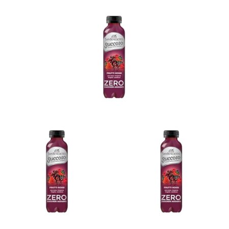 offerta a tempo: san benedetto succoso zero ai frutti rossi 3 pezzi x 400ml — 47% da 2,55 € a 1,35 €
