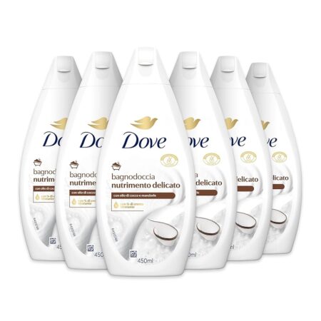 offerta a tempo: dove bagnodoccia nutrimento delicato, idratante dermo naturale — 38% da 19,74 € a 12,18 €