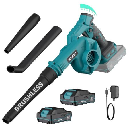 offerta a tempo: soffiatore a batteria, soffiatore elettrico 20v con 2 batteria — 30% da 89,99 € a 62,98 €