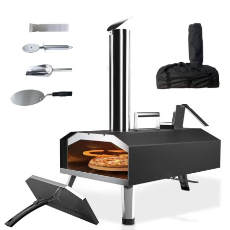offerta a tempo: forno per pizza da esterno: kitchenboss forno pizza in acciaio inox — 51% da 260,84 € a 126,70 €