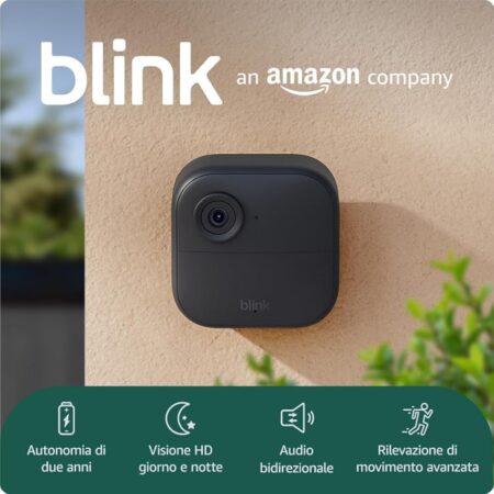 offerta a tempo: nuova videocamera blink (outdoor 4) — 66% da 134,98 € a 45,99 €