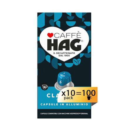 offerta a tempo: hag capsule caffè decaffeinato espresso classico 100 capsule in alluminio — 38% da 38,49 € a 23,69 €