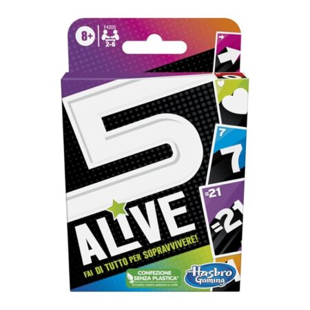 offerta a tempo: hasbro gaming 5 alive, gioco di carte per famiglie e amici — 16% da 9,49 € a 7,99 €