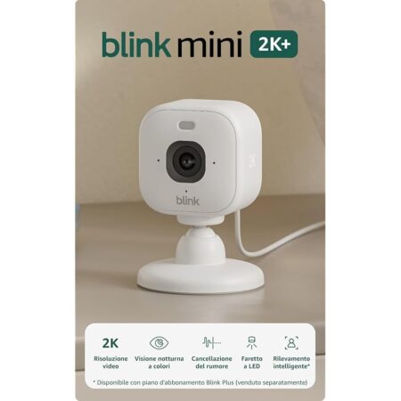 offerta a tempo: videocamera mini 2k+ blink (ultimo modello) — 40% da 44,99 € a 26,99 €