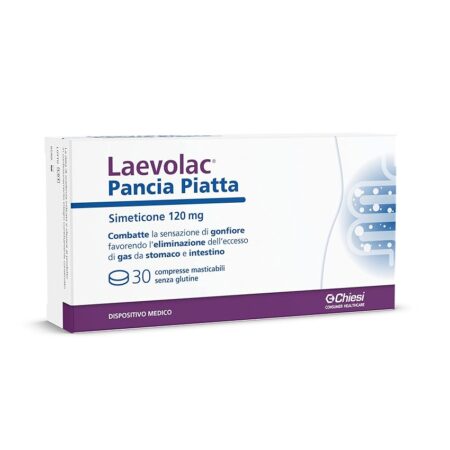 offerta a tempo: laevolac pancia piatta per trattamento sintomatico di gonfiore gastrointestinale 30 compresse masticabili — 47% da 9,90 € a 5,28 €