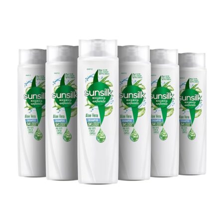 offerta a tempo: sunsilk shampoo aloe vera per capelli secchi e disidratati, 250 ml (confezione da 6) — 29% da 11,94 € a 8,49 €