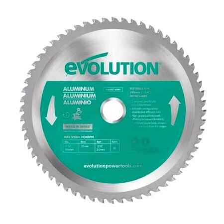 offerta a tempo: evolution a185tct 60cs 185 mm lama per taglio di alluminio — 15% da 52,99 € a 45,04 €