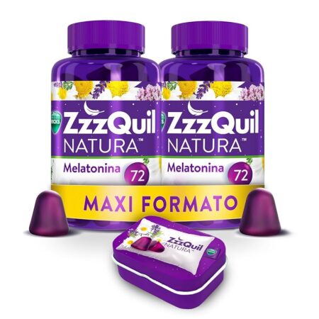 offerta a tempo: zzzquil melatonina integratore per dormire 144 caramelle masticabili (2 pezzi x 72 caramelle) — 32% da 52,99 € a 35,99 €