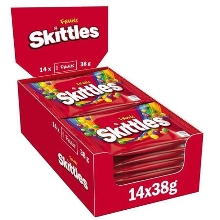 offerta a tempo: skittles fruits, caramelle americane rotonde colorate a tutti i gusti della frutta — 39% da 14,77 € a 8,99 €