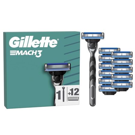 offerta a tempo: gillette mach3 rasoio + 12 lamette di ricambio — 44% da 35,49 € a 19,99 €