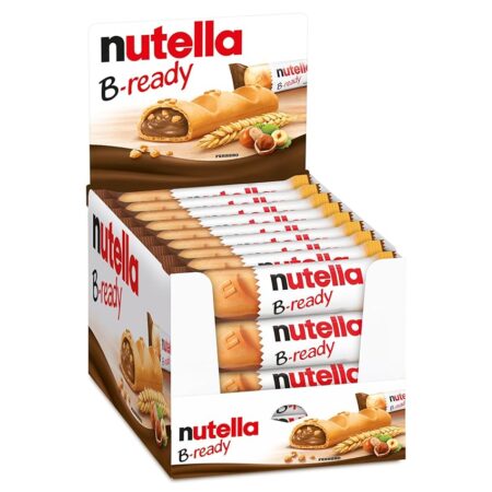 offerta a tempo: nutella b ready 36 snack dolci monoporzione, croccante cialda di pane con un cremoso ripieno di nutella — 48% da 25,50 € a 13,32 €