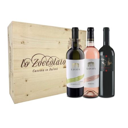 offerta a tempo: lo zoccolaio cassetta in legno con 3 bottiglie di vino — 36% da 39,90 € a 25,44 €