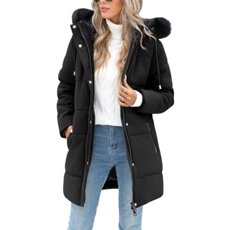 offerta a tempo: ritosta piumino donna invernale lungo giacca imbottito giubbotto in pile caldo cappotto — 5% da 80,99 € a 76,99 €
