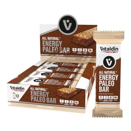 offerta a tempo: vitaldin sport all natural energy paleo bar mandorle & cocco – 12 barrette x 40 grammi — 58% da 18,00 € a 7,61 €