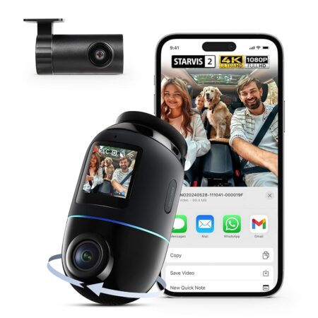 offerta a tempo: 70mai dash cam 4k omni, dual channel 4k+1080p dashcam auto 360 gradi — 20% da 399,99 € a 319,99 €