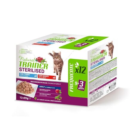 offerta a tempo: natural trainer cibo umido per gatti 12 confezioni — 26% da 10,99 € a 8,11 €