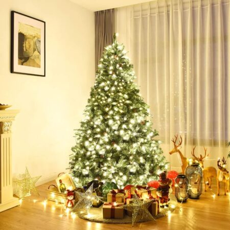 offerta a tempo: relax4life albero di natale 210/225/240 cm, albero di natale con luci 460/540/600 — 5% da 169,99 € a 161,49 €