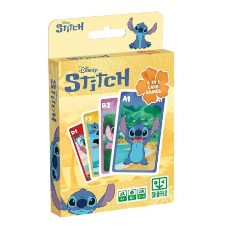 offerta a tempo: shuffle – gioco di carte 4 in 1 stitch 7 famiglie, battaglia — 42% da 7,39 € a 4,31 €