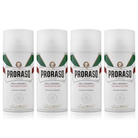 offerta a tempo: proraso schiuma da barba per pelli sensibili 4 flaconi — 36% da 12,42 € a 7,96 €