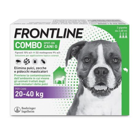 offerta a tempo: frontline combo antiparassitario per cani 3 pipette — 40% da 25,99 € a 15,65 €