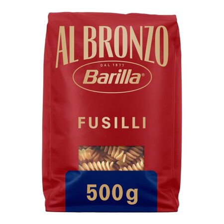 offerta a tempo: barilla pasta al bronzo fusilli 100% grano italiano, pasta trafilata al bronzo con — 40% da 1,29 € a 0,77 €