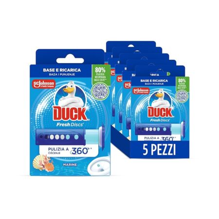 offerta a tempo: duck fresh discs base per dischi gel igienizzanti wc, fragranza marine — 28% da 20,95 € a 14,99 €