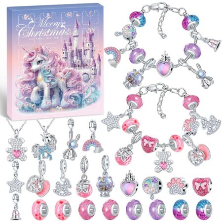 offerta a tempo: pitmt calendario avvento 2025 bambina gioielli, calendario avvento braccialetti kinder bambini fai da te — 27% da 21,99 € a 16,14 €