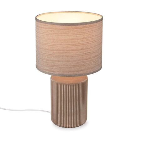 offerta a tempo: briloner lampada da tavolo con paralume in tessuto, interruttore a cavo — 20% da 34,95 € a 27,95 €