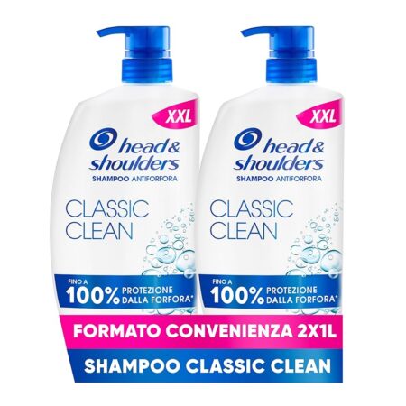 offerta a tempo: head & shoulders shampoo antiforfora classic clean,per capelli grassi,fino al 100% — 49% da 35,50 € a 17,99 €