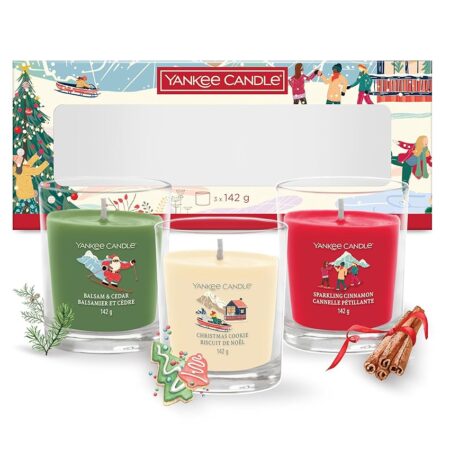 offerta a tempo: yankee candle | set regalo di candele profumate natalizie | 3 candele in tumbler | — 15% da 29,90 € a 25,39 €