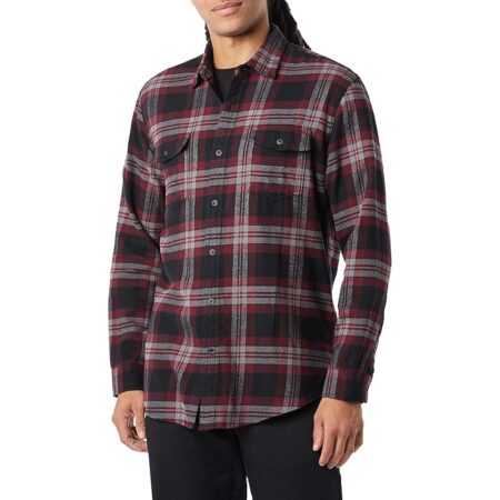 offerta a tempo: amazon essentials camicia in flanella vestibilità regolare a maniche lunghe con due tasche uomo — 4% da 22,70 € a 21,90 €