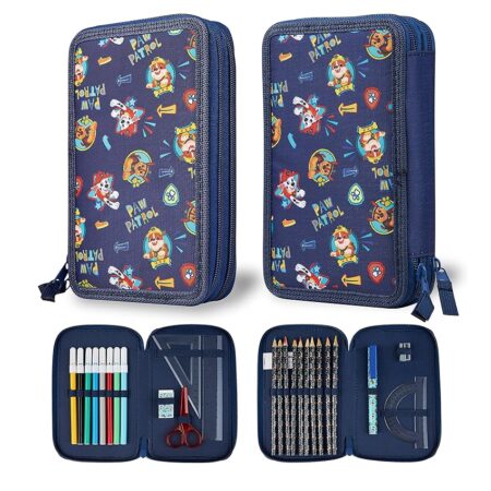offerta a tempo: paw patrol astuccio scuola triplo doppio porta penne completo di cancelleria scuola — 40% da 20,49 € a 12,29 €